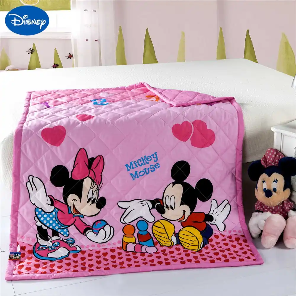 Pink Mickey Minnie Mouse Quilts Comforters Disney Bedding Cotton