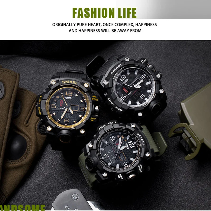 Fashion Sport Watch Men 2018 Clock Male LED Luxury Digital Quartz Military Wrist Watches Men's G S Shock Watch Relogio Masculino
