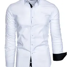 Мужская рубашка, мужские рубашки высокого качества с длинным рукавом, повседневные облегающие черные мужские рубашки, рубашки размера плюс 4XL