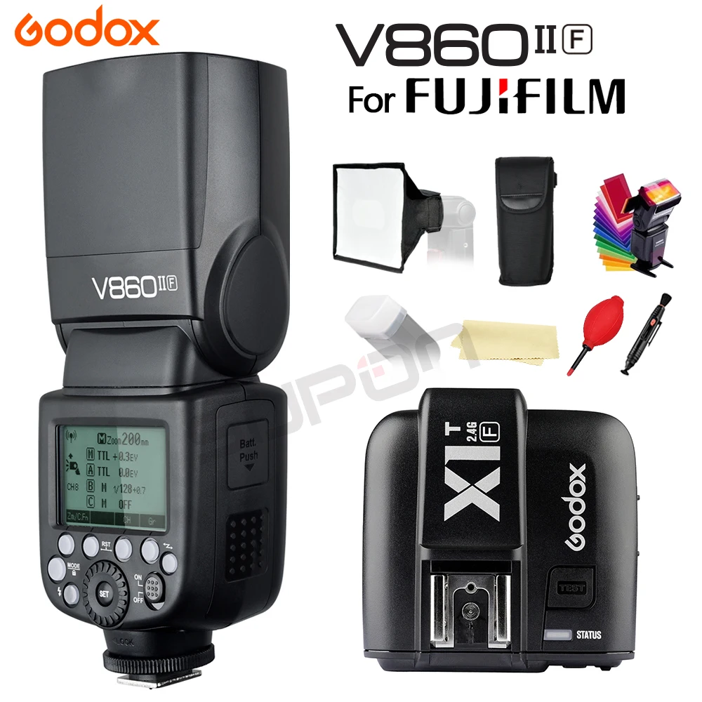 

Godox V860IIF V860II-F Camera Flash Speedlite Li-on Battery +X1T F Trigger for Fujifilm+Gifts Free Shipping New Releasing