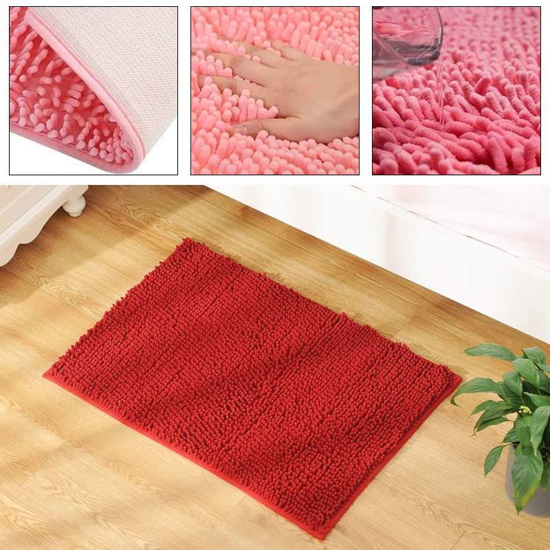 buy Rectangle Chenille Mattress Floor Home Bedroom Warm Mat Living Room Dining Room Chenille Rug Anti Skid Sofa Chenille