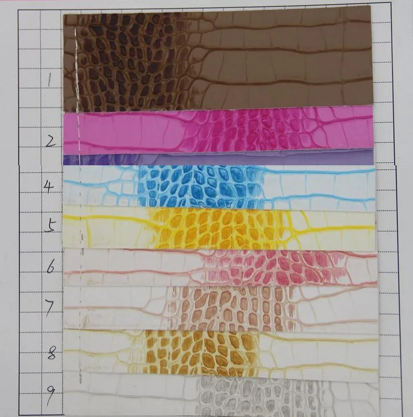 Latest style crocodile pattern leather alligator grain synthetic PU