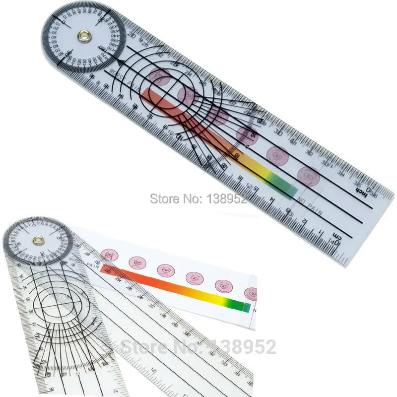 3 шт./компл. 2in 1 200 мм позвоночника линейка гониометра движения тестер боль применяется шкала 360 Профессиональный 3 шт./лот