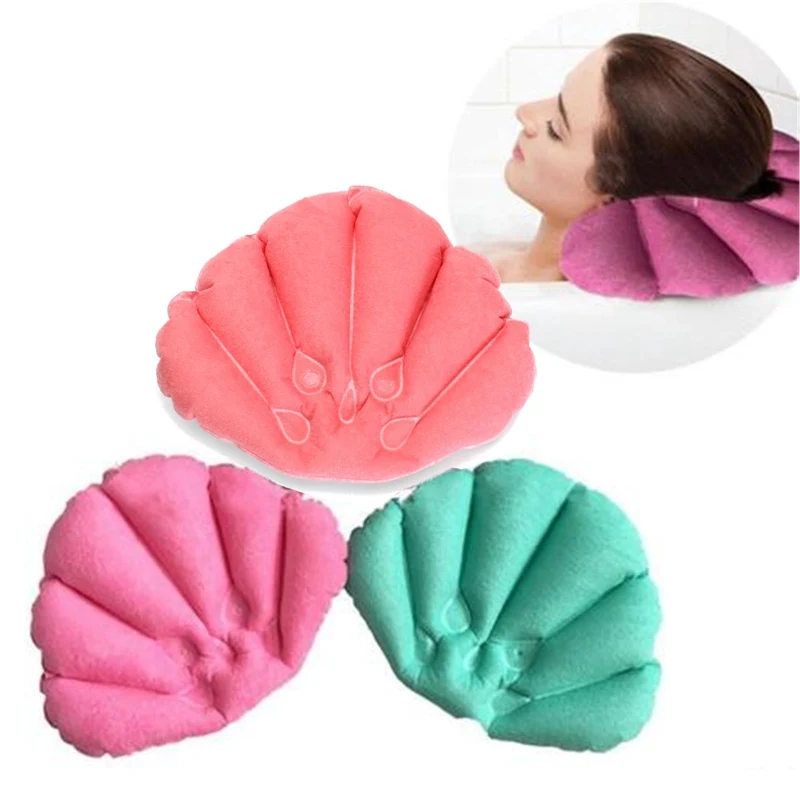 جديد منتجات الحمام سبا منزلية نفخ وسادة حمام الكؤوس قذيفة على شكل الرقبة حوض CushionBathroom اكسسوارات لون عشوائي