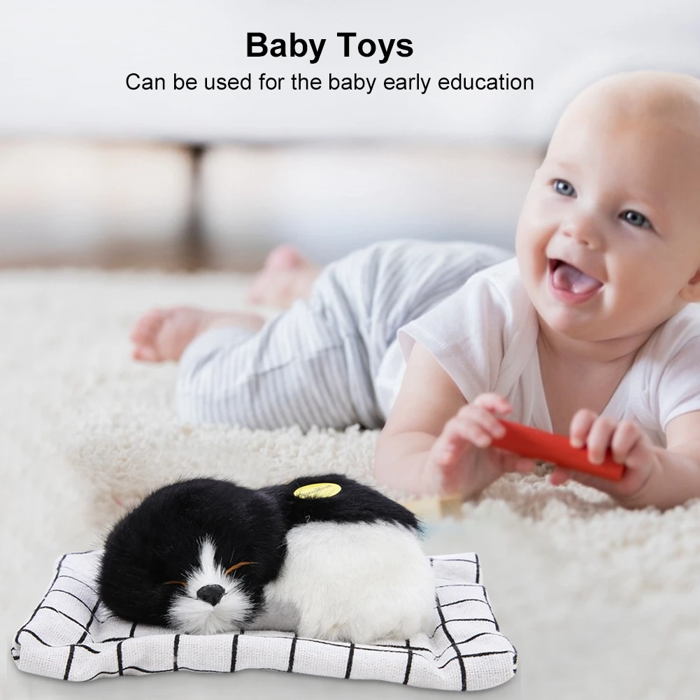 Мягкие игрушки милое игрушечное Животное Плюшевые спящие собаки игрушка со звуком детские игрушки для детей украшения подарок