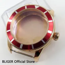 46 мм роза золотой покрытием корпус часов минеральное стекло Калибр ETA 2836 MIYOTA 8215 автоматический механизм крышка часов запчасти инструмент