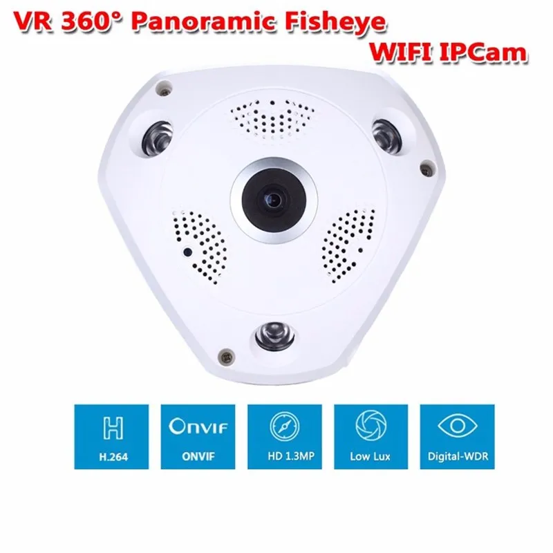 Podofo беспроводной VR 360 камера рыбий глаз система видеонаблюдения 960P ip-камера 360 Экшн-камера панорама камера ночного видения