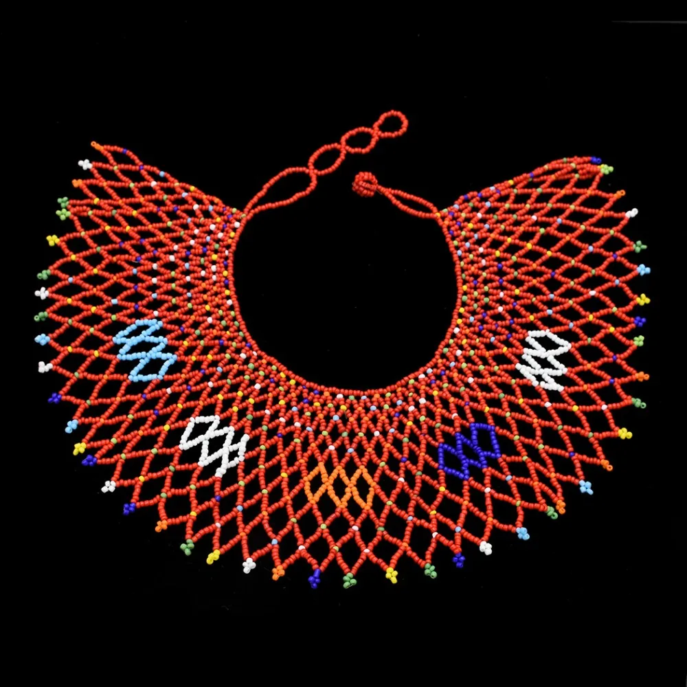 Турецкое Бохо Африканское массивное ювелирное многослойное Колье чокер с бусинами плетеная Смола нагрудник Массивный воротник ожерелье для женщин Bijoux