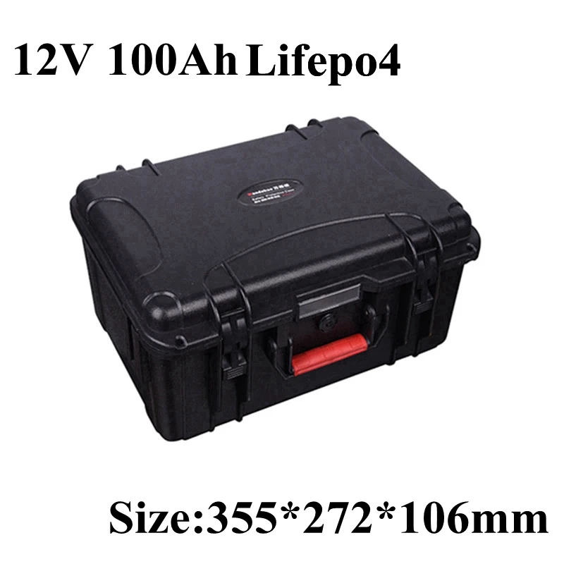

Lifepo4 12V 100AH 100A BMS Battery Pack Lithium 100ah for Boat Trolling Outboard Motor RV Yacht Cigarette Lighter + 10A Charger
