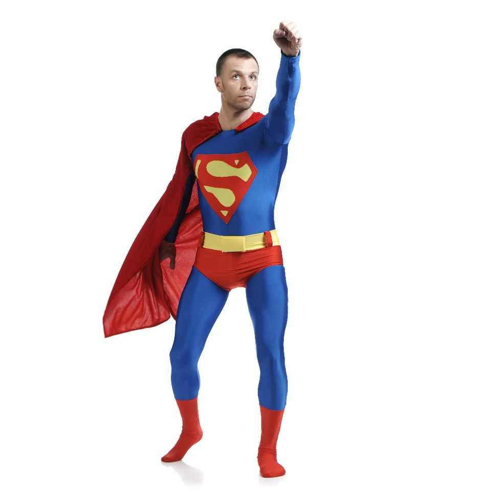 Jyzcos大人のスーパーマン衣装映画タイツスーパーヒーローコスプレ衣装purimスパンデックスライクラ全身タイツスーツハロウィンカーニバル衣装男性 アニメ コスチューム Aliexpress