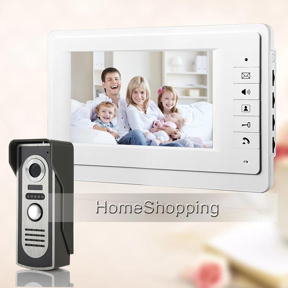 FREE SHIPPING NEW 7 inch TFT White Screen Video Intercom Door phone Bell System + Waterproof Outdoor Camera IN STOCK WHOLESALE FREE SHIPPING NEW 7 inch TFT White Screen Video Intercom Door phone Bell System + Waterproof Outdoor Camera IN STOCK WHOLESALE