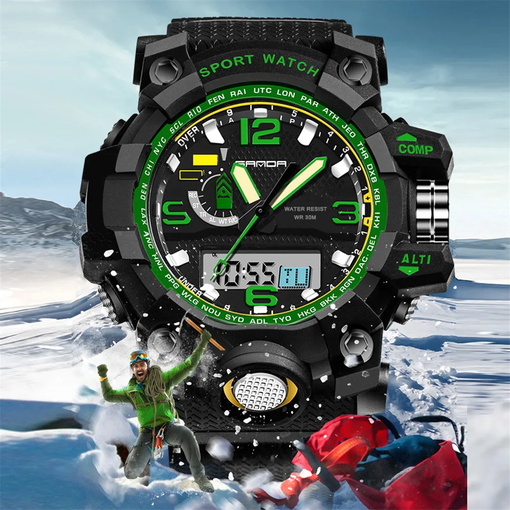 

Multi-function Electronic Mens Watch G Sport Military S Shock LED Digital Wrist Watches for Men Reloj Hombre Saat Erkekler