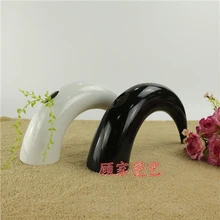 Современные керамические креативные роговые цветы ваза горшок домашний декор ремесла украшения комнаты предметы Свадебные вазы подарки фарфоровые статуэтки
