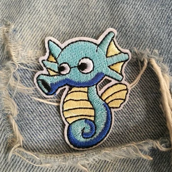 

1 PIC 4.4*5.5CM SEA animal embroidered cloth applique patch embroidered with BACK GLUE embroidery STICKER