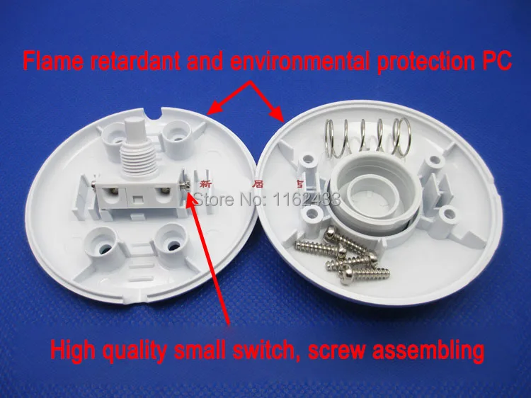 The wires can be connected to the foot switch by screw