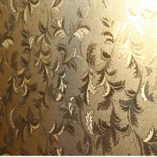 3D золото богатая вечнозеленая трава матовая оконная пленка неклеящаяся декоративная листовая Статическая Защитная стеклянная пленка
