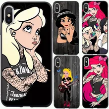 Хна татуировки принцесса Jasmines Белоснежка панк Belle Мягкий Силиконовый ТПУ для iPhone 5 5S SE X XR XS MAX 6 6s 7 8 Plus 11 Pro Max
