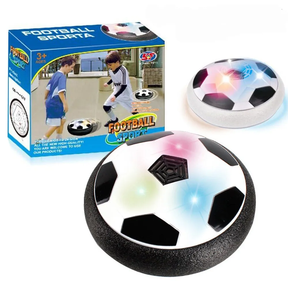 

Kids Air Power soccer Training equipment Funny LED Light Flashing Ball Toys football Balls Disc Gliding Multi-surface Hovering