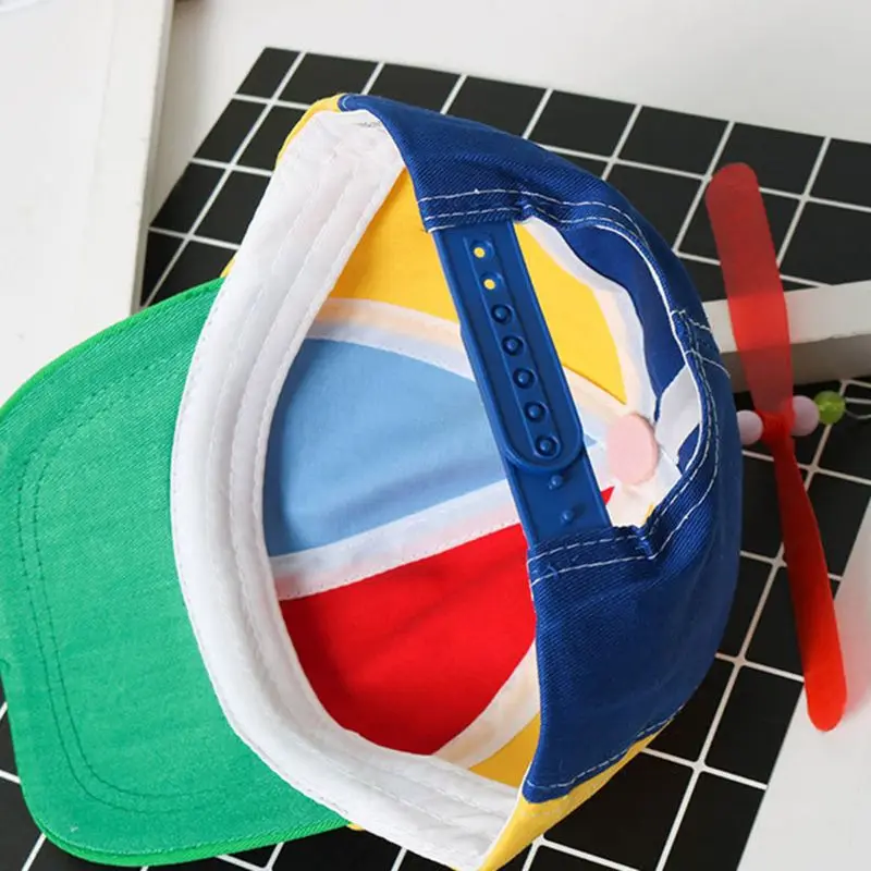 Летняя бейсбольная кепка с пропеллером для взрослых и детей, разноцветные Лоскутные вечерние бейсболки со стрекозой и бисером для косплея