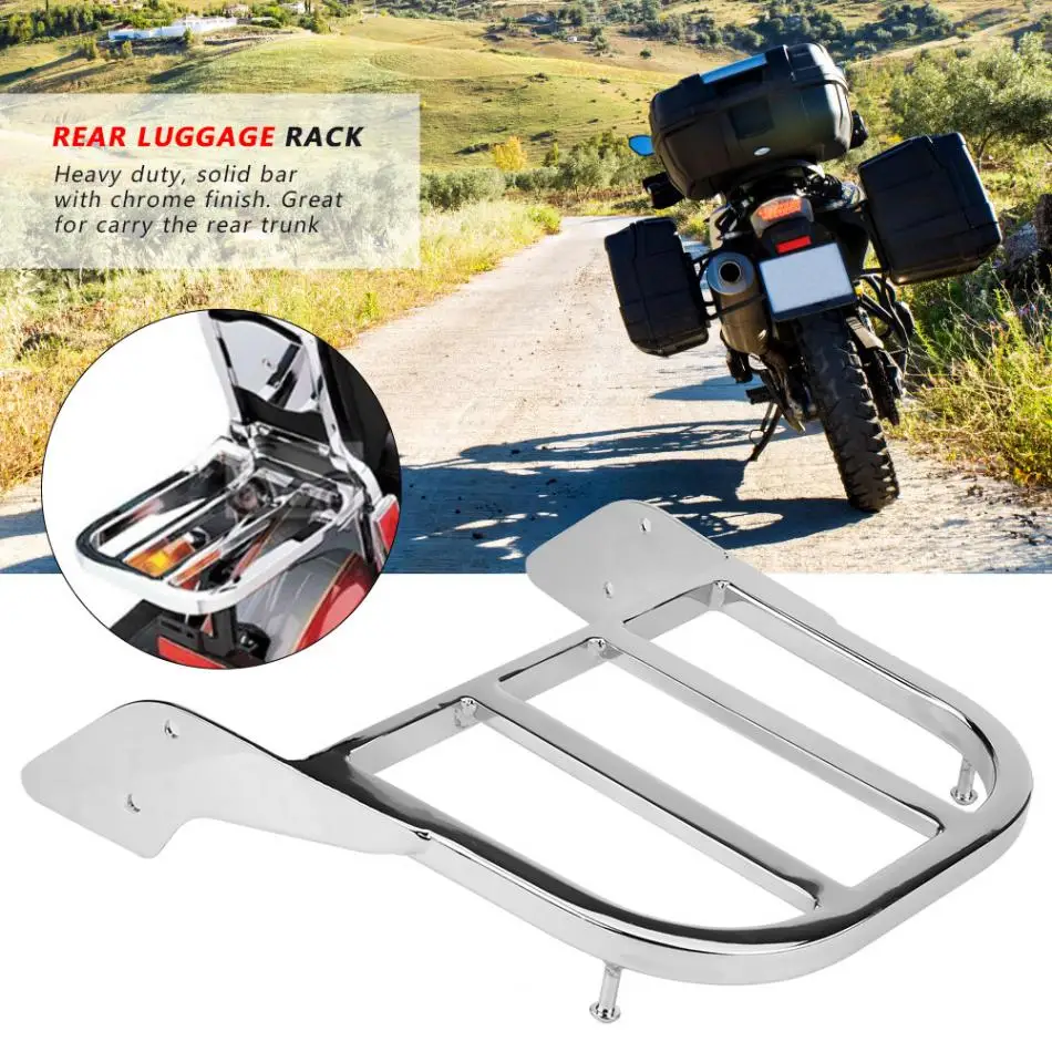 

Motorcycle Rear Sissy Bar Luggage Rack for Honda Shadow VT750 C2 1997 1998 1999 2000 2001 2002 2003 Silver Chrome