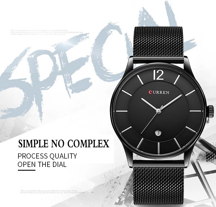 CURREN 8231 модные повседневные кварцевые часы для мужчин с полным календарем водонепроницаемые Роскошные Брендовые мужские часы