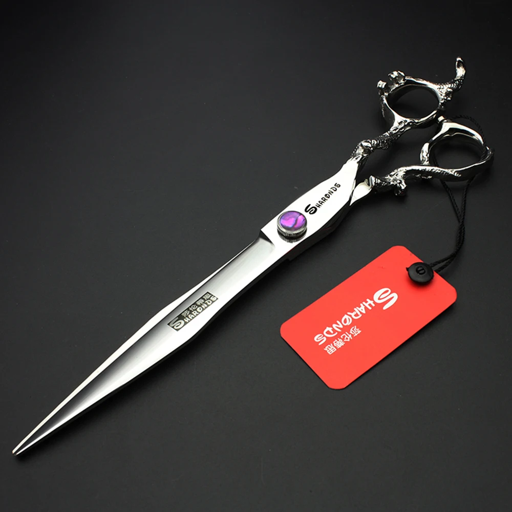7 дюймов/8 дюймов японские ножницы для волос фиолетовый драгоценный камень ножницы «дракон» Парикмахерские ножницы высокого качества Парикмахерские ножницы из 440c стали makas
