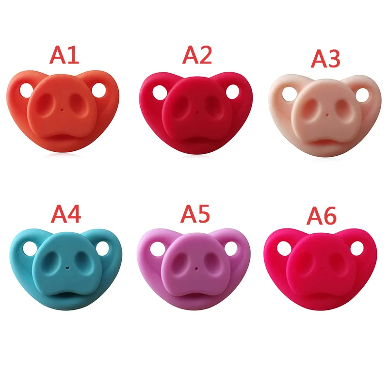 

2018 New Baby All Silicone Comfort Nipple Pig Nose Nipple Healthy And Safe Baby Nipple Cute Baby Pacifier