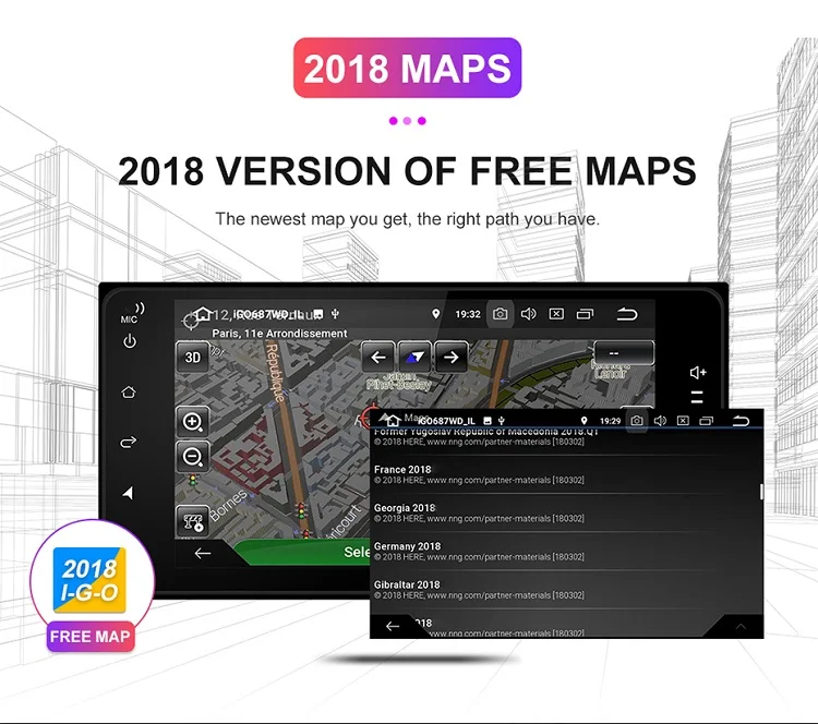 Perfect Isudar 2 Din Auto Radio Android 9 For Toyota/Corolla/Terios/Altis/RAV4/CAMRY Universal Car Multimedia Video Player GPS USB DVR 15