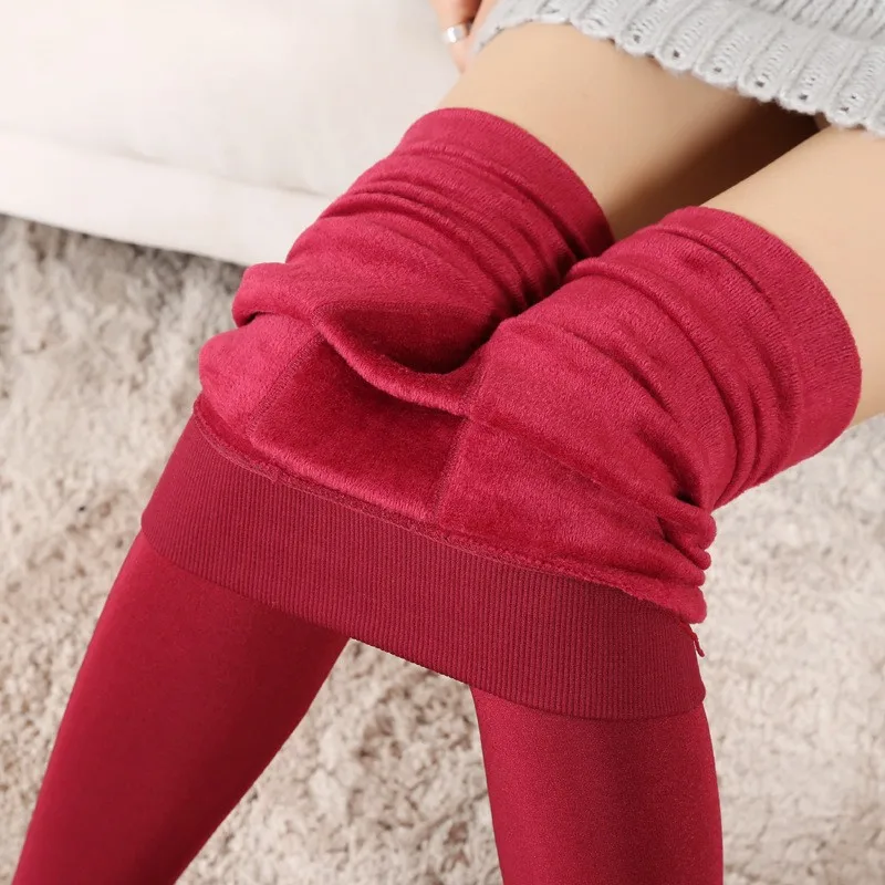 yoga leggings [DINGDNSHOW] Fashion Winter Leggings Adult Cotton Skinny Pants Fuzzy Wuzzy Warm Women Leggings Soild Thicken Women's Clothing workout leggings