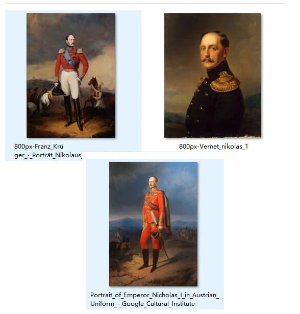 3pcs -GOOD ART -wholesale price-- Russian emperor Nicholas I of Russia Pavlovich portrait PRINT painting-Special Offer | Дом и сад