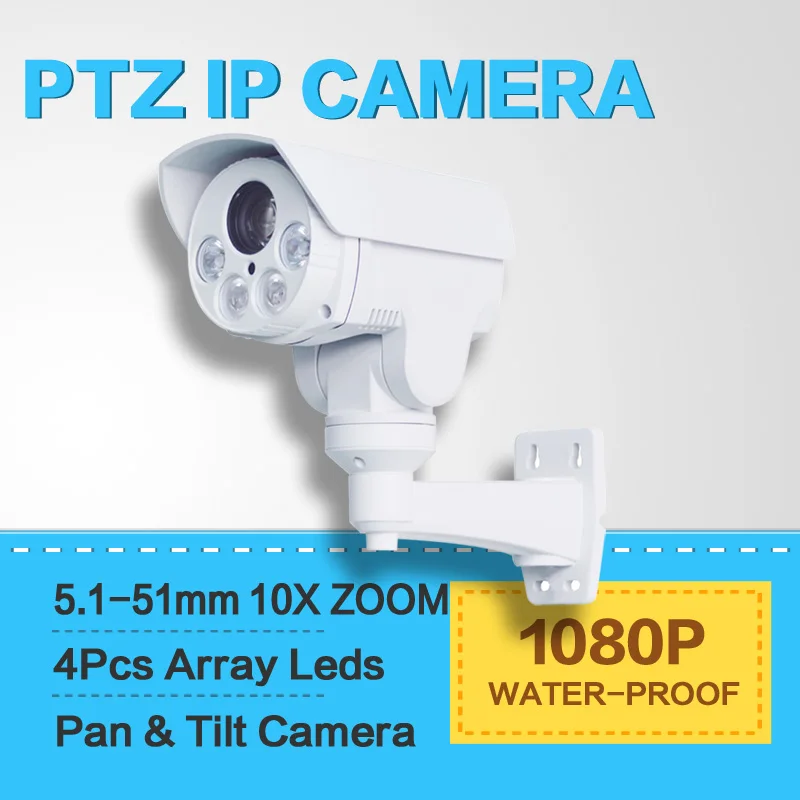 Model CCTV Camera 2 0MP 10X Optical Zoom Auto Iris IP Bullet PTZ Camera IP66 Weatherproof