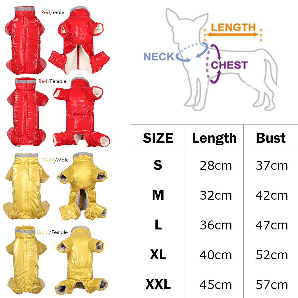 1 шт., прочная мягкая одежда для собак, Зимний водонепроницаемый теплый пуховик для собак, светоотражающий комбинезон для мальчиков/девочек, маленькое домашнее животное чихуахуа