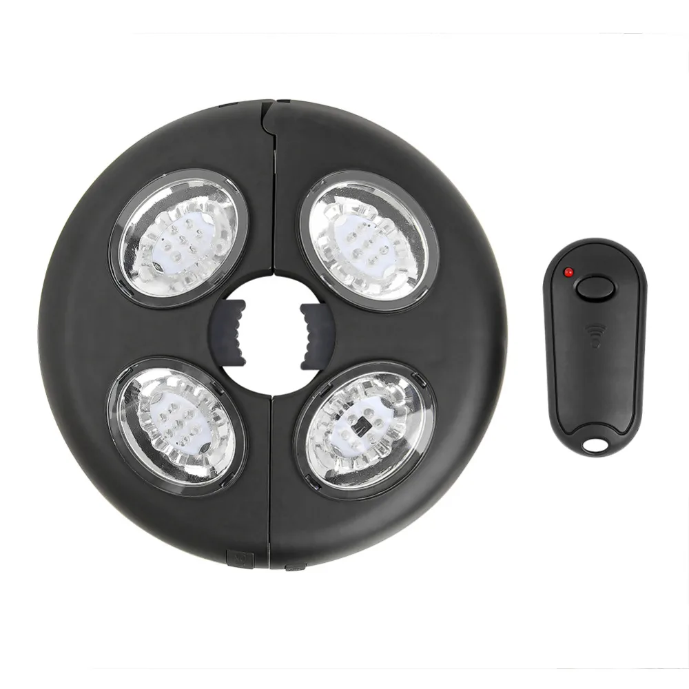 

27 Leds black Garden umbrella tent sun umbrella illuminator light outdoor hiking night light with IR remote control