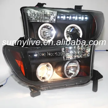 

FOR TOYOTA Tundra LED Angel Eyes Head Lamp 2007-2013 year SN Style