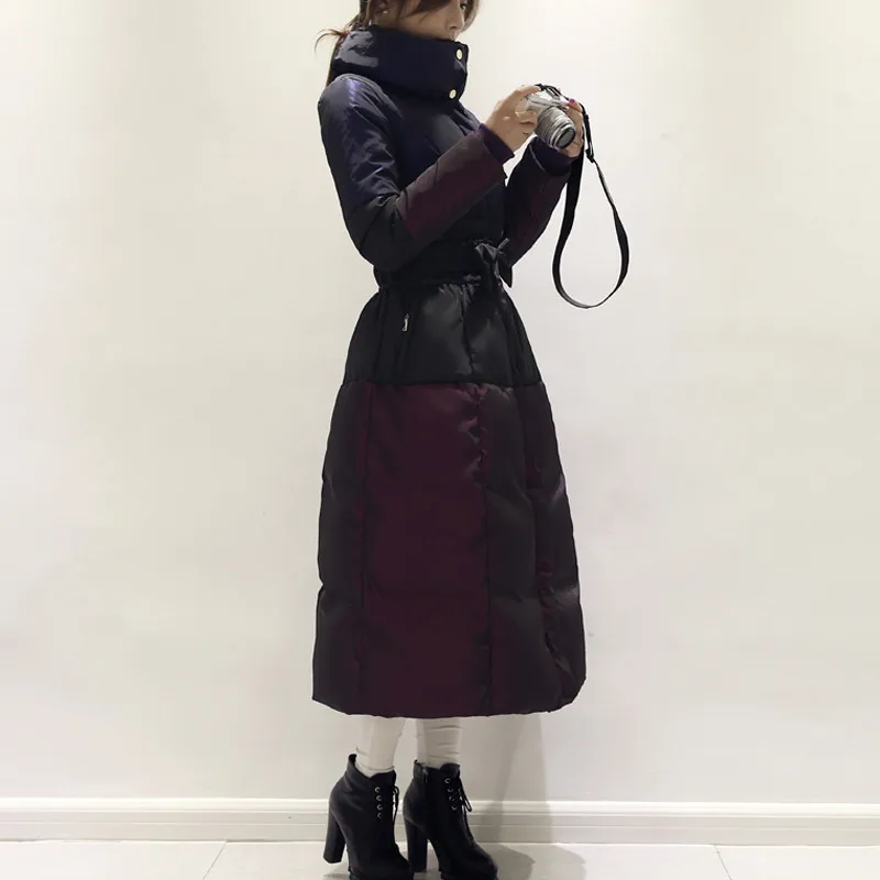 Vrouwen Winter Donsjack Plus Size 3XL Jassen Over Knie vrouwen Witte Eend Donsjack Maxi Jurk Parka jassen Donsjack C2606 Vrouwen Winter Donsjack Plus Size 3XL Jassen Over Knie vrouwen Witte Eend Donsjack Maxi Jurk Parka jassen Donsjack C2606