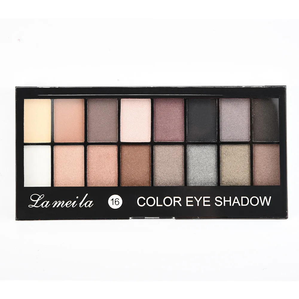 

Eye Makeup Nudes Palette 16 Color Matte Eyeshadow Pallete glitter powder Eye Shadow Earth shadows brush set stamp pigment