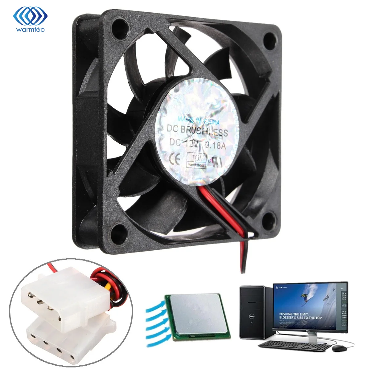 

New Arrival 6cm 12V 4 Pin Internal Desktop PC Computer CPU Cooling Cooler Silent Case Fan