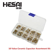 300 шт. 10 Значение с алюминиевой крышкой, 50В 10pF 20pF 30pF 47pF 56pF 68pF 100pF 1nF 10nF 100nF Многослойные Керамика набор различных конденсаторов