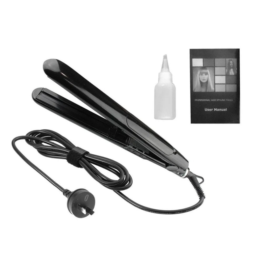 

Ceramic Board Steam Curls Hair Straightener Splint Spray Straight Hair Tool For Salon DIY Hairstyle Floating Plates US / EU Plug