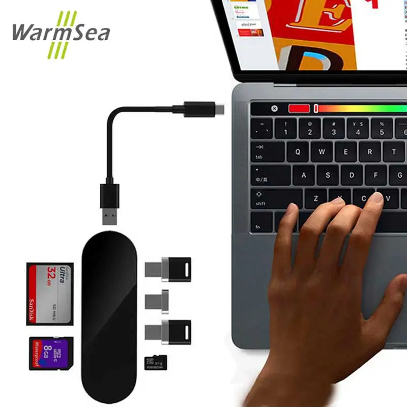 USB Type C Adapter HUB Combo dongle converter High Speed Transmission Thunderbolt 3 dock station for Macbook Pro 13 15 | Электроника
