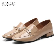 XiuNingYan/ г. женские лоферы на плоской подошве без шнуровки женская обувь на плоской подошве из лакированной кожи ручной работы модные женские туфли-оксфорды, броги