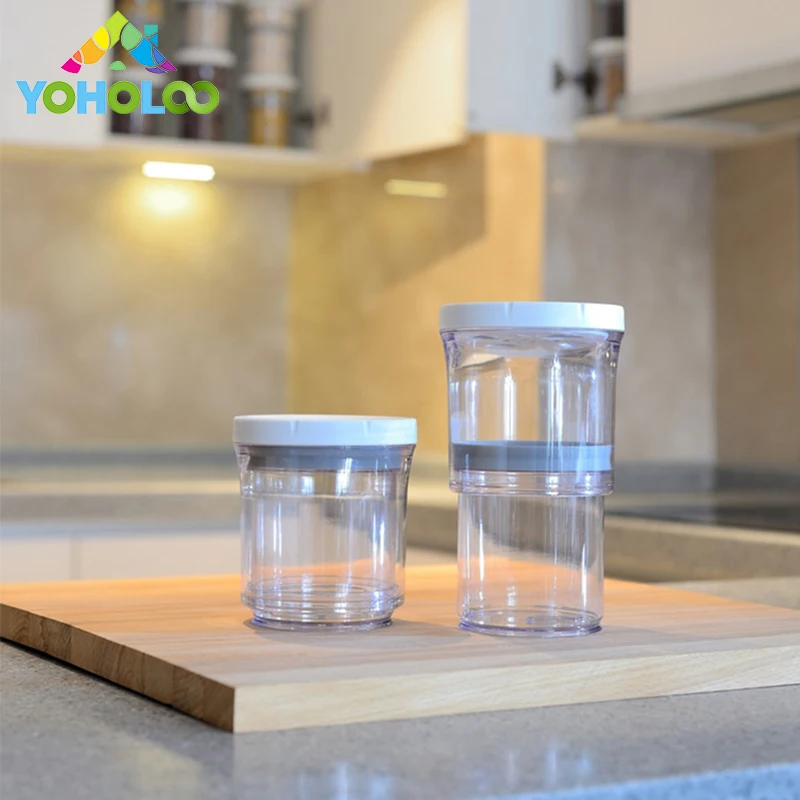 

Airtight Food Storage Bottle Adjustable Storage Jar Flexible Storage Tank Kitchen Cereal Tank Vacuum AdjustaPreserving The Food