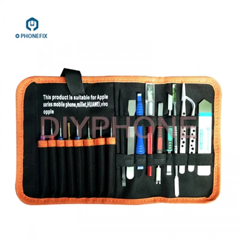

PHONEFIX 18 in 1 Mobile Phone Repair Tools Kit Screwdrivers Set Phone Screen Opening Tools for iPhone iPad Samsung Xiaomi Repair