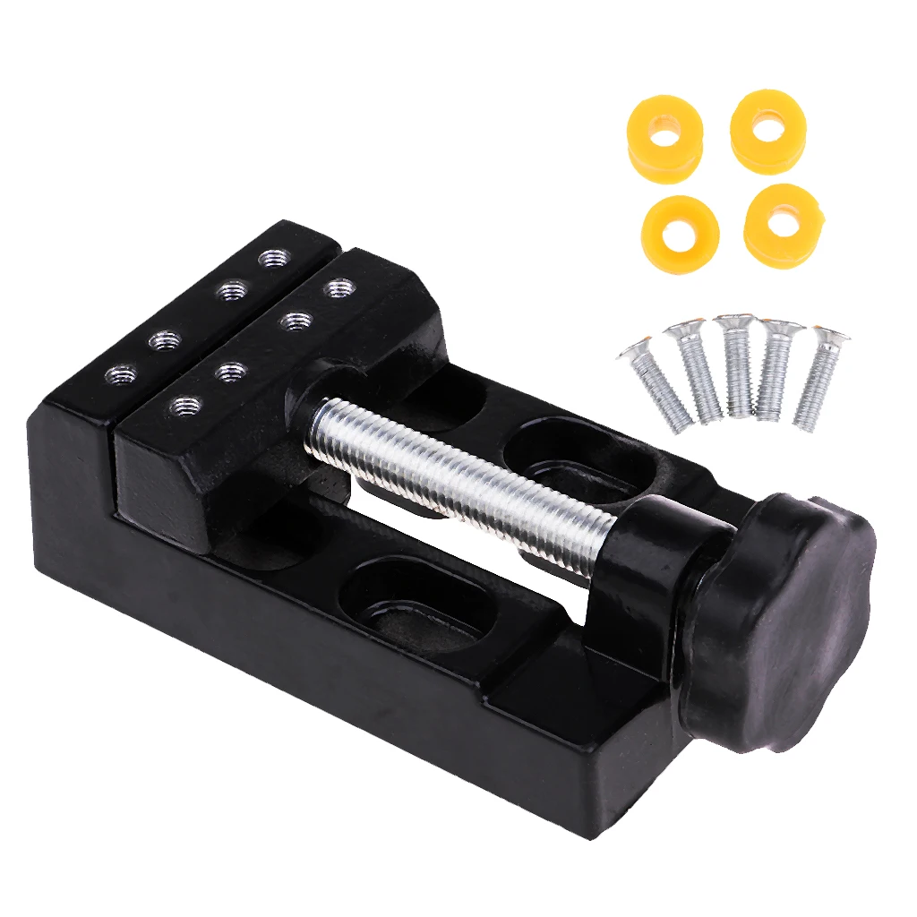 Black Jaw Bench Clamp Mini Drill Press Vice Micro Clip Flat Vise DIY Model Making Building Hand Tools 6x12.5x5cm