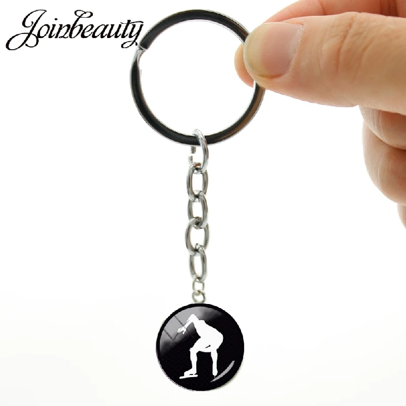 

JOINBEAUTY Vintage Speed Skating Sport Keychain Speed Skater Silhouette Profile Image Key Chains Sports Jewelry Keyring 1328