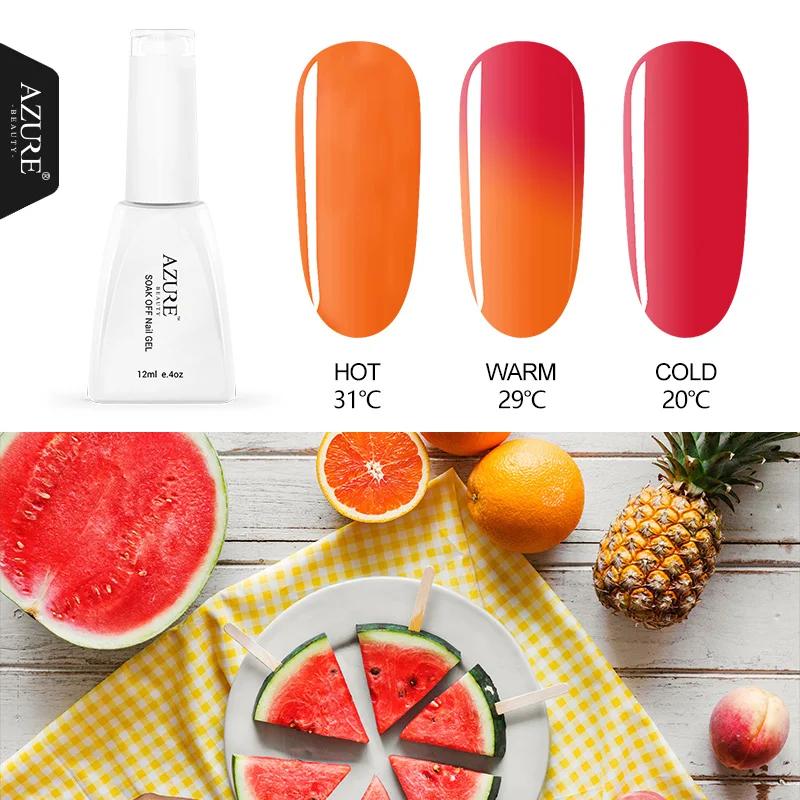 

Azure 12ML Temperature Chameleon Nail Gel Polish Thermal Color Change UV GeL Nail Soak Off Gel Nail Polish Changing Color Gel