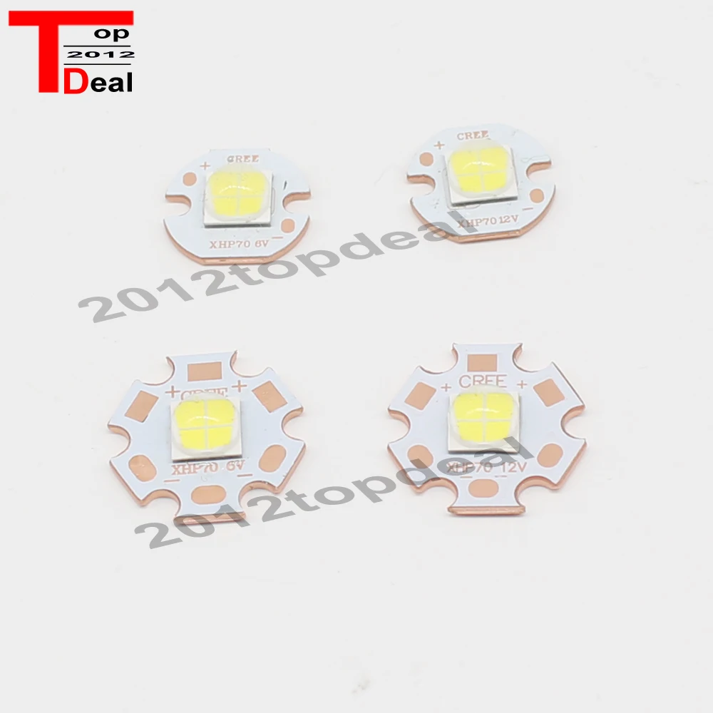 CREE XHP70 3000K теплый белый светодиодный чип-излучатель 6 в 12 В с 16 мм 20 Cooper PCB | Лампы и