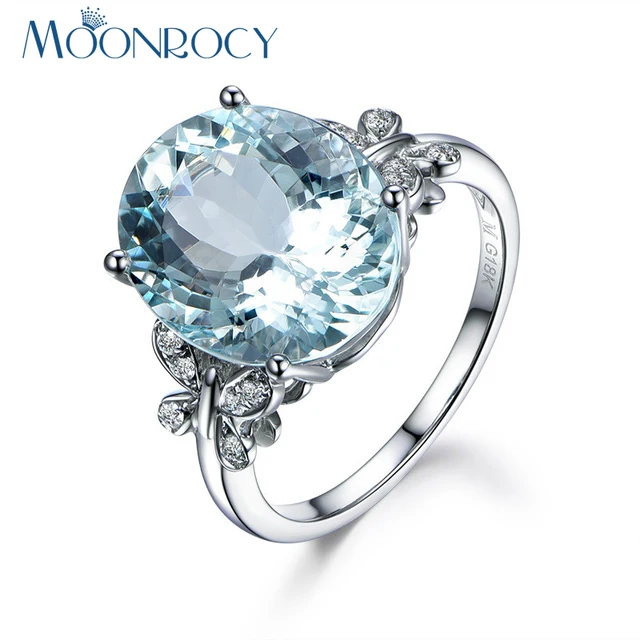 MOONROCY Fashion Jewelry Butterfly Silver Color Cubic Zirconia Wedding Light Blu MOONROCY Fashion Jewelry Butterfly Silver Color Cubic Zirconia Wedding Light Blu