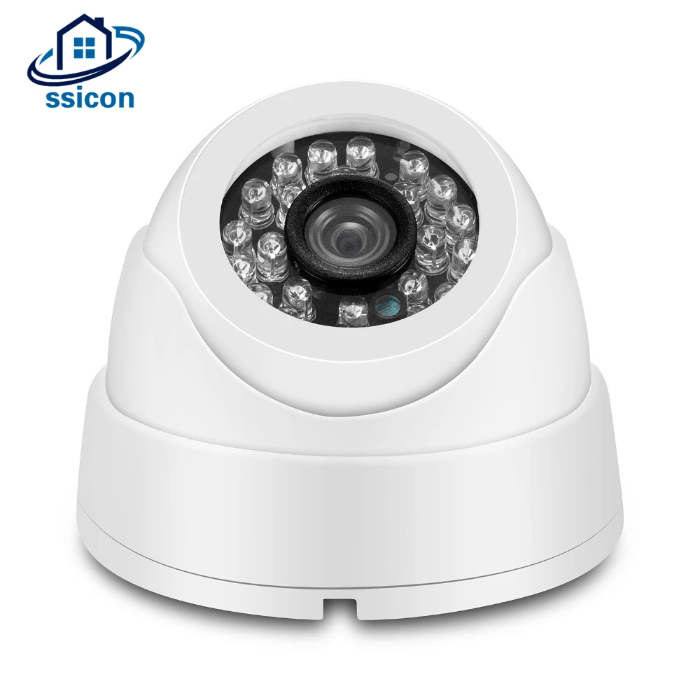 

SSICON 1.0MP 2.0MP Dome CCTV Camera Indoor Small Size 3.6mm Lens Home Security Surveillance Camera with 24Pcs Led Light