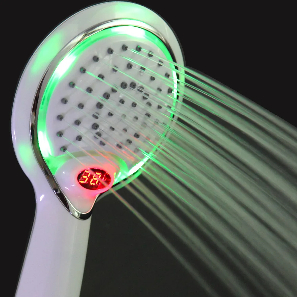 LCD Hand Shower Led handheld Shower Head with Temperature